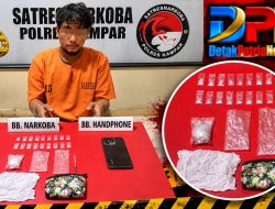 Polres Kampar Tangkap Pria di Tapung, 18 Paket Sabu Disita