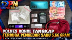 SatresNarkoba Polres Rohul Tangkap Terduga Pengedar Sabu 5,66 Gram