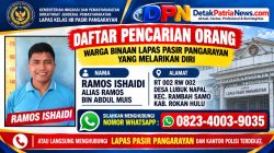Ramos Ishaidi Kabur dari Lapas Pasir Pangarayan