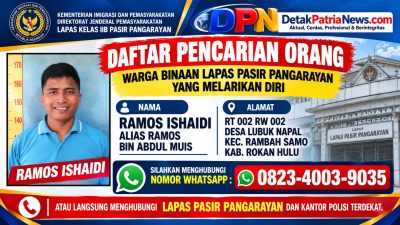 Ramos Ishaidi Kabur dari Lapas Pasir Pangarayan